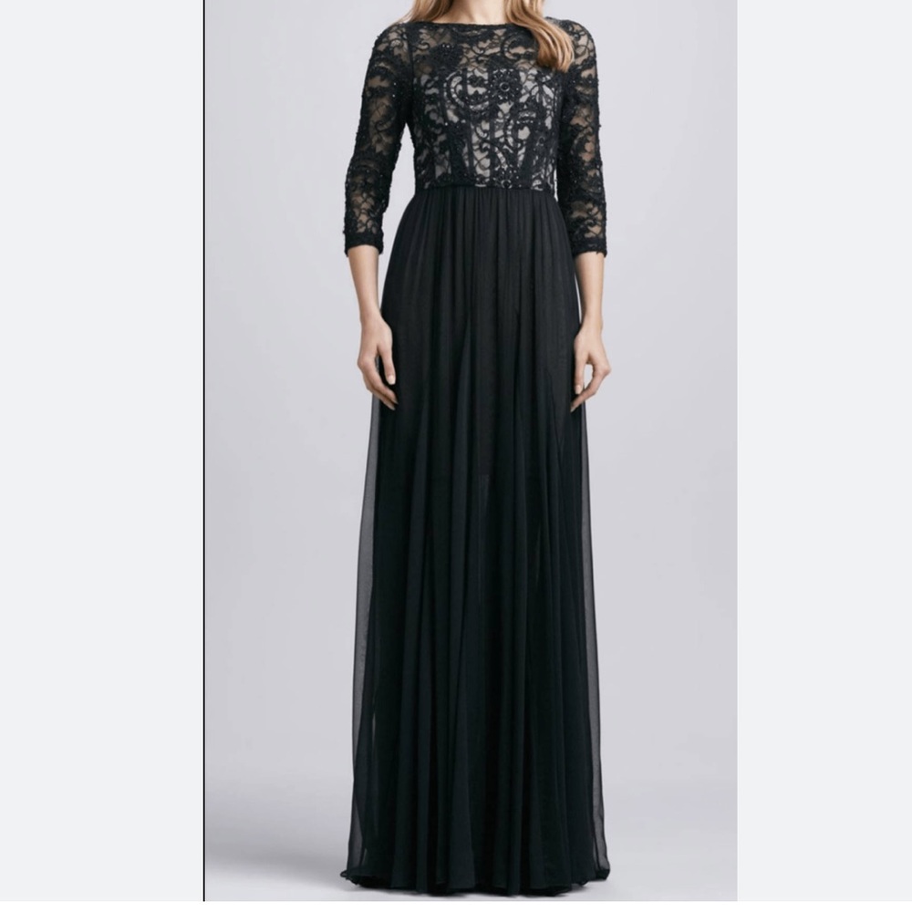 Alice + Olivia By Stacey Bendet Silk Black maxi dress Size 6 - Picture 2 of 16